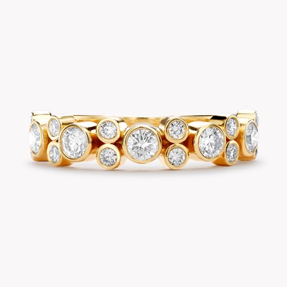 Bubbles Half-Eternity Diamond Ring