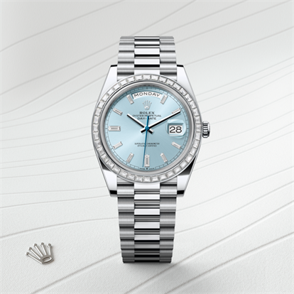 Day-Date 40, Oyster, 40 mm, platinum and diamonds watch