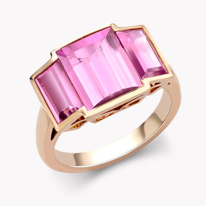 Pink Tourmaline Kingdom Ring - 2.5mm Width 2.98ct in 18ct Rose Gold