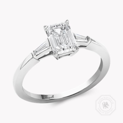 Regency 1.20ct Emerald Cut Diamond Ring in Platinum