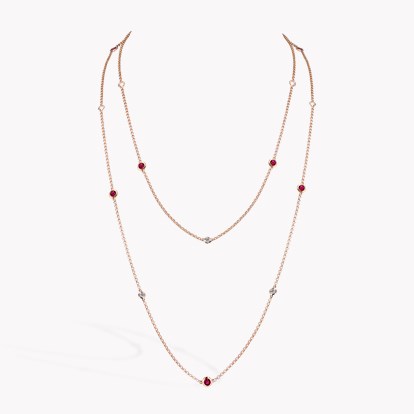 Sundance Ruby and Diamond Necklace 2.07ct in 18ct Rose Gold