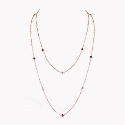 Sundance Ruby and Diamond Necklace 2.07ct in 18ct Rose Gold
