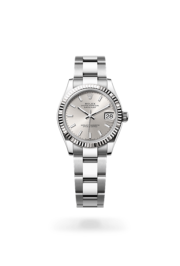 Datejust 31 * Oyster, 31 mm, Oystersteel and white gold with a Mint green Fluted bezel and Jubilee, five-piece links bracelet
