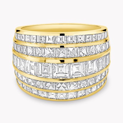 Manhattan Diamond Five Row Classic Ring
