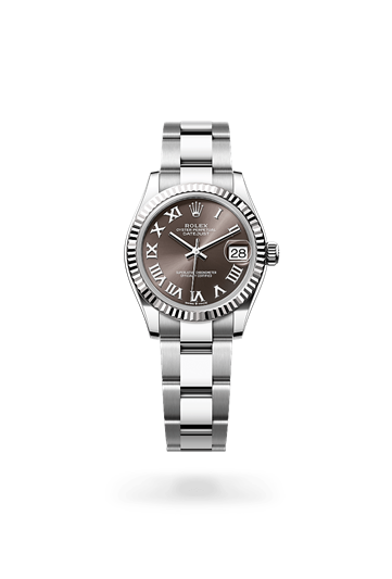 Datejust 31 * Oyster, 31 mm, Oystersteel and white gold with a Mint green Fluted bezel and Jubilee, five-piece links bracelet
