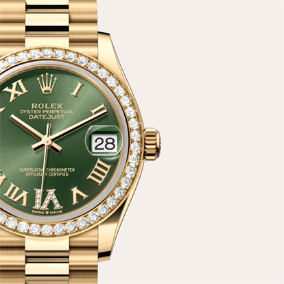 Datejust 31, Oyster, 31 mm, yellow gold and diamonds watch