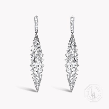 Masterpiece 18.34ct Inverted Diamond Twirl Drop Earrings