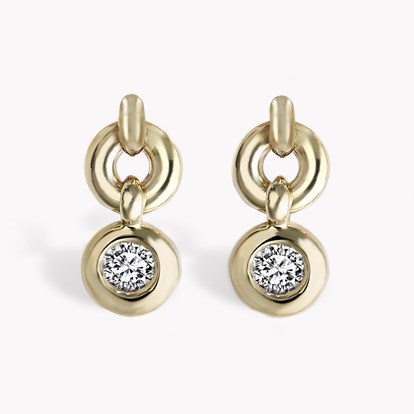 RockChain Diamond Drop Earrings 0.61cts in 18ct Yellow Gold