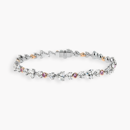 Masterpiece Heartshape Diamond Bracelet 13.75ct in Platinum