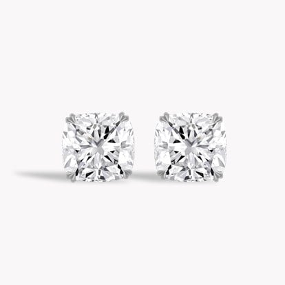 Windsor 4.48ct Cushion Diamond Ear Studs in 18ct White Gold 