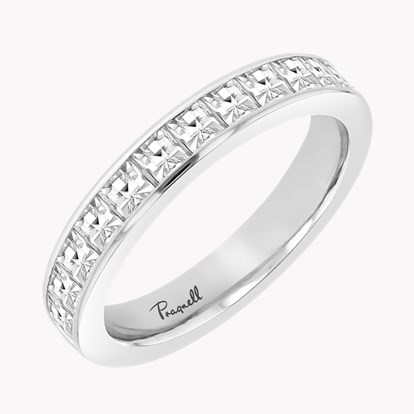 French Cut Diamond Eternity Ring 2.70ct in Platinum