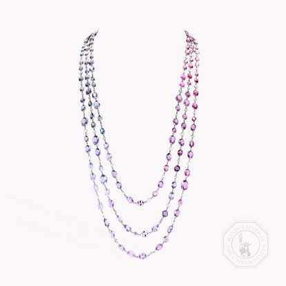 Masterpiece 160.42ct Spinel and Diamond Long Necklace in Platinum
