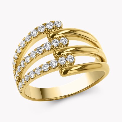 Brilliant Cut 0.56ct Diamond Dress Ring in 18ct Yellow Gold