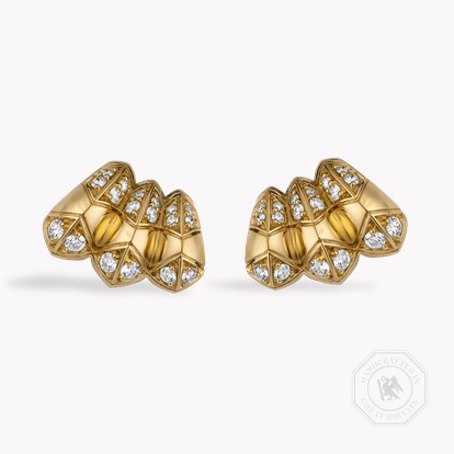 Origins Large Diamond Set Cuff Earrings