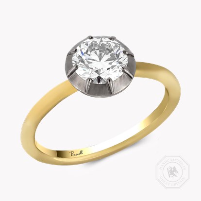 Brilliant Cut 1.01ct Diamond Cut-Down Set Ring