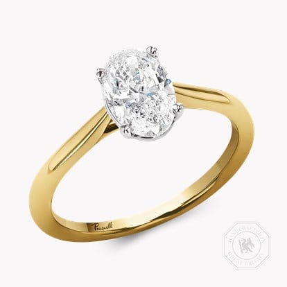 Gaia 1.00ct Diamond Solitaire Ring in 18ct Yellow Gold & Platinum