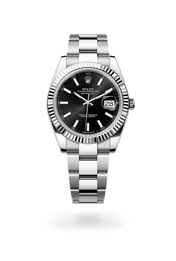 Datejust 41 * Oyster, 41 mm, Oystersteel and white gold with a Slate Fluted bezel and Jubilee, five-piece links bracelet