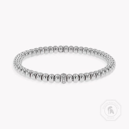 Bohemia 0.14ct Large Expandable Diamond Bracelet in 18ct White Gold