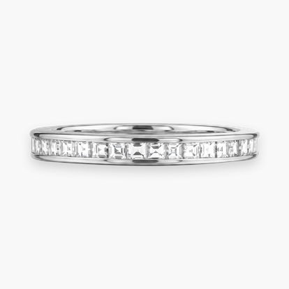 Carré Cut 0.88ct Diamond Half Eternity Ring
