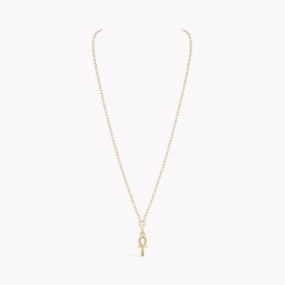 Ankh Cross Polished Gold Pendant Charm