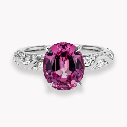 Oval Cut 3.38ct Kitulo Garnet and Diamond Ring