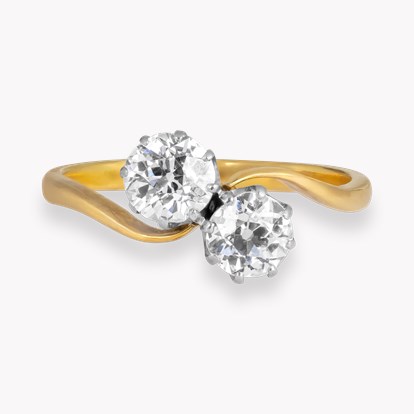 Edwardian Old Cut Diamond Toi et Moi Ring