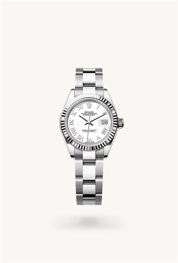 Rolex Lady-Datejust Oyster, 28 mm, Oystersteel and white gold