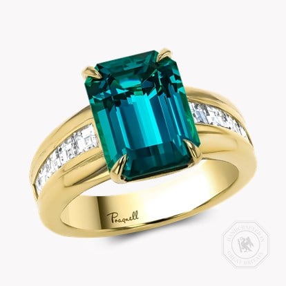Masterpiece Manhattan 4.45ct Namibian Indicolite Tourmaline Ring