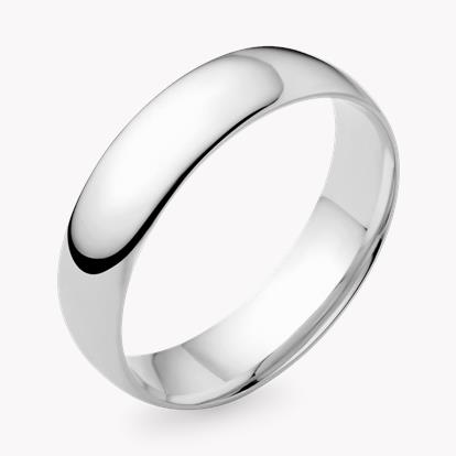6mm Light Court Wedding Ring in Platinum
