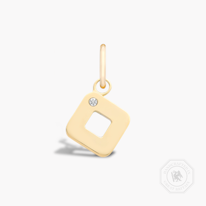 Letter O Diamond Pendant Charm