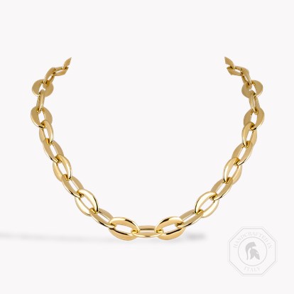 Valkyrie 0.088ct Diamond Oval Chain Link Classic Necklace