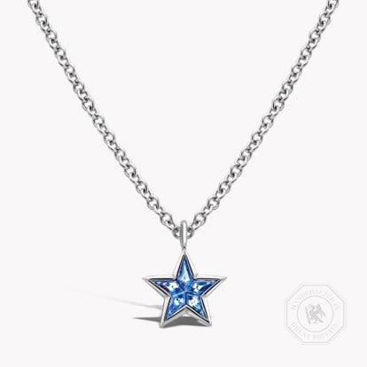 RockStar Sapphire Pendant 0.21ct in 18ct White Gold