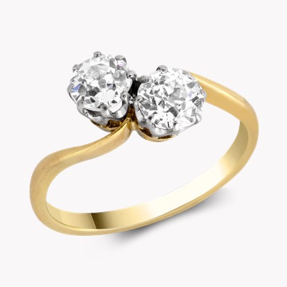 Edwardian Old Cut Diamond Toi et Moi Ring