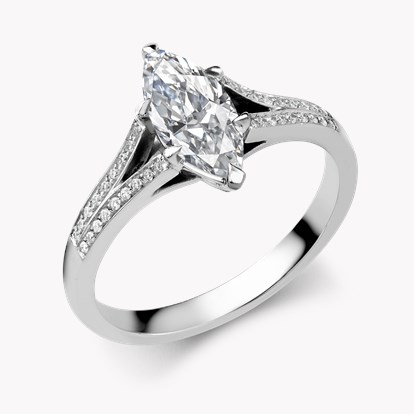 Imperial 0.91ct Marquise Cut Virgilia Diamond Ring in Platinum