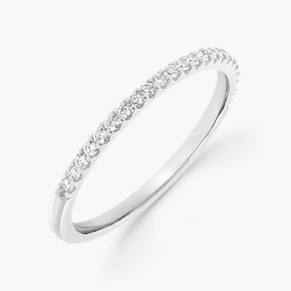 Brilliant Cut Diamond Half Eternity Ring 0.20CT in Platinum