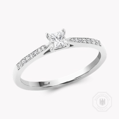 Duchess 0.22ct Princess Cut Diamond Ring in Platinum