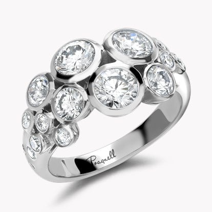 Bubbles Diamond Dress Ring 2.25ct in 18ct White Gold