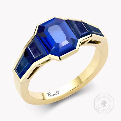Kingdom Sri Lankan Sapphire Ring 4.33ct in 18ct Yellow Gold
