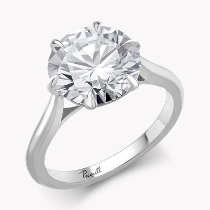 Classic Six-Claw 4.08ct Brilliant Cut Diamond Ring in Platinum