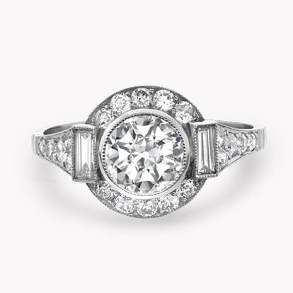Old Cut 1.05ct Diamond Cluster Ring