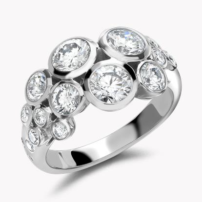 Bubbles Diamond Dress Ring 2.23ct in White Gold