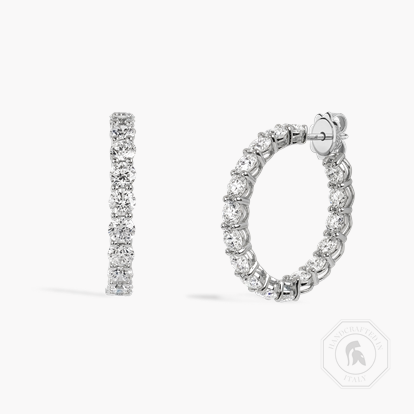 Brilliant Cut 5.25ct Diamond Hoop Earrings