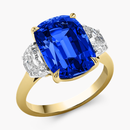 Masterpiece Madagascan 8.74 Sapphire and Diamond Ring in 18ct Yellow Gold