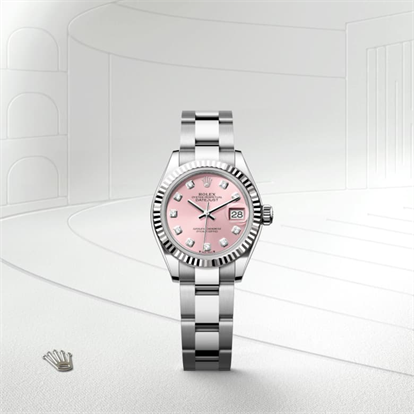 Lady-Datejust, Oyster, 28 mm, Oystersteel and white gold watch