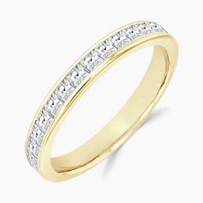 French Cut Diamond Eternity Ring 1.70ct in 18ct Yellow Gold