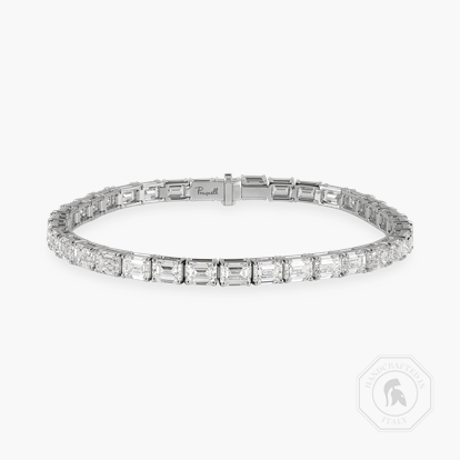 Emerald Cut 18.18ct Diamond Line Bracelet