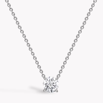 Contemporary Brilliant Cut 0.50ct Diamond Solitaire Pendant in 18ct White Gold
