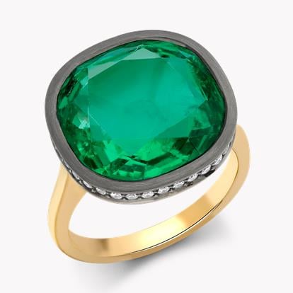 Masterpiece Colombian Emerald Ring 11.05CT in 18ct White and Rose Gold