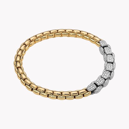  Fope Eka Flex'It Diamond Bangle 2.51ct in 18ct Yellow and White Gold