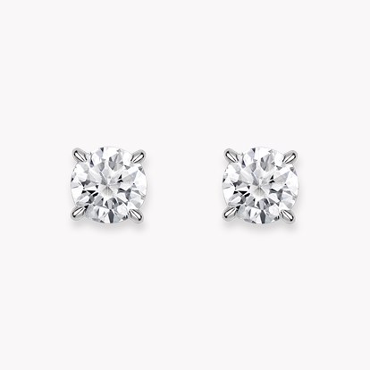 Contemporary Brilliant Cut (1.24cts) Diamond Stud Earrings in 18ct White Gold